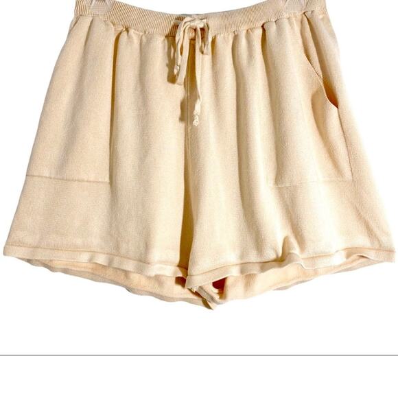 Pink Knit Women’s Drawstring Waist Sleep Shorts, Size Large - Picture 1 of 7